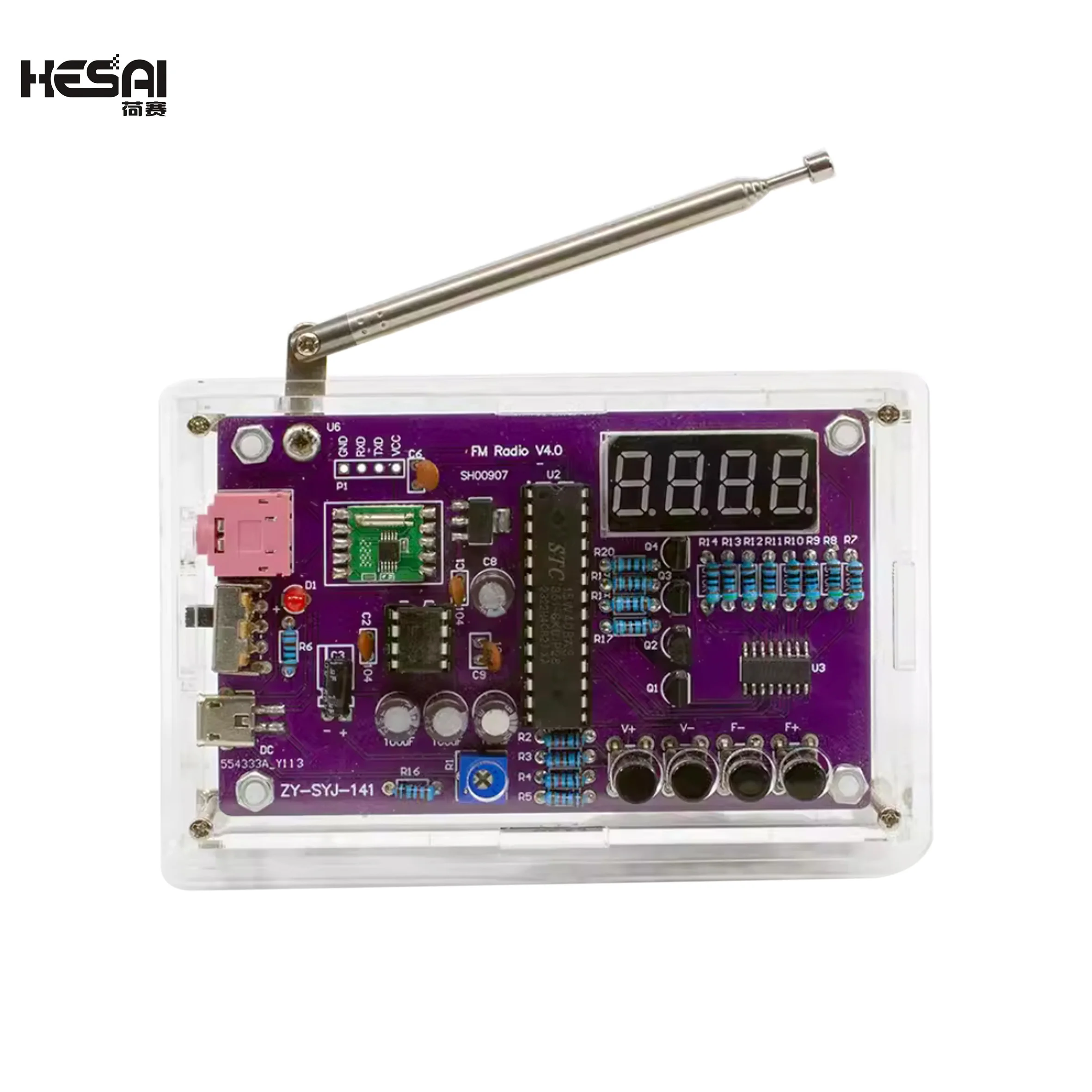 Radio Assembly Kit Digital Tube Display Teaching Electronics DIY Production Microcontroller Welding Parts