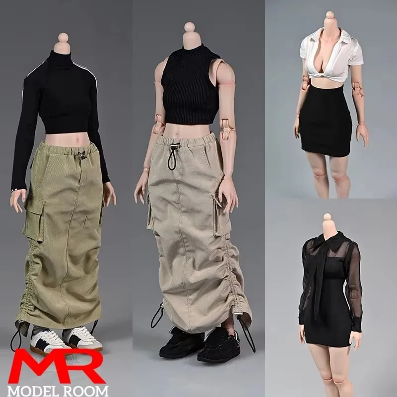 

1/6 Scale Female Long Skirt Splicing Skirt Wrap-around Skirt Clothes Model Fit 12'' AT201 AT203 Soldier Action Figure Body Dolls