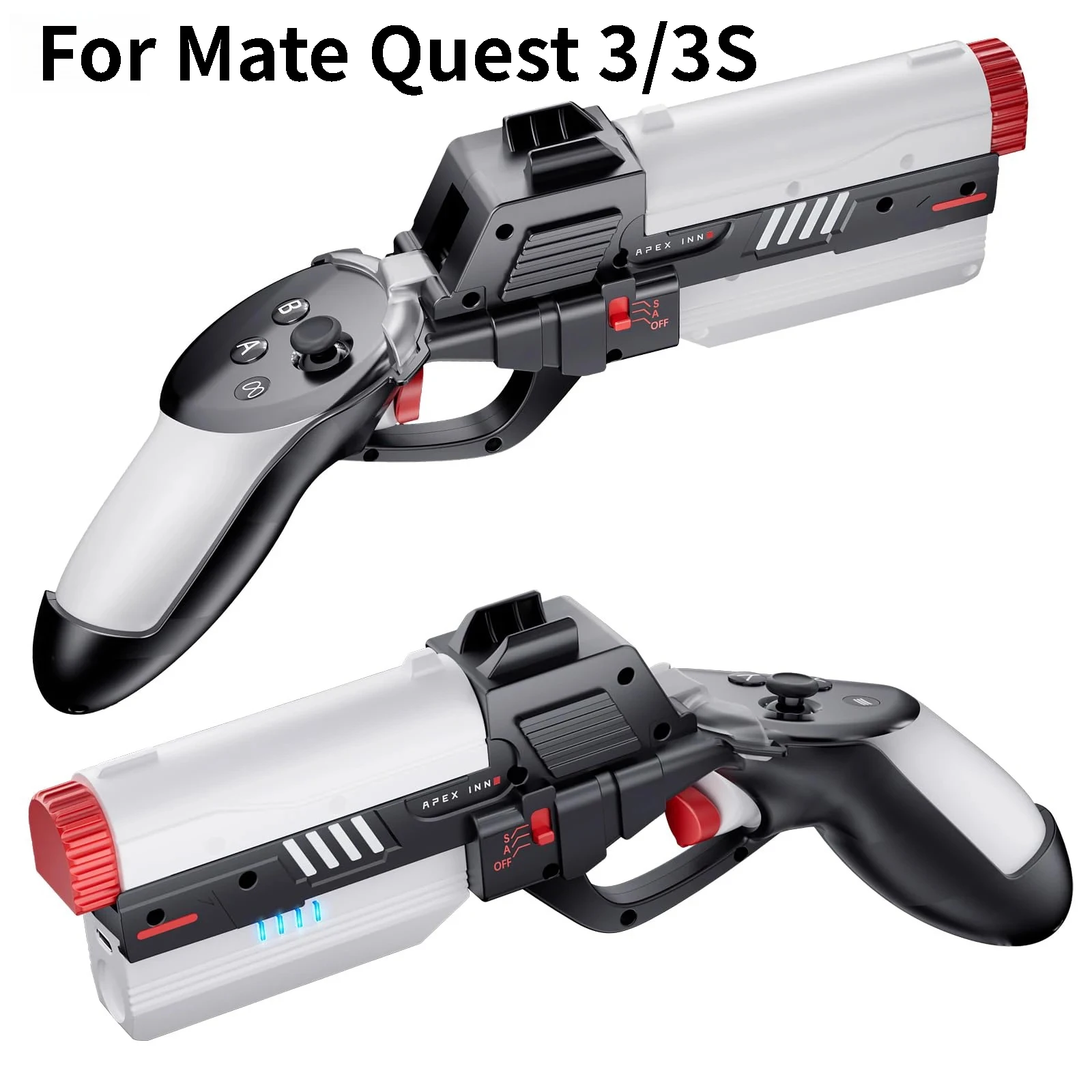 For Meta Quest 3/3S Controllers Gun Stock Cover for Quest 3S VR Controller Electric Pistol Grips Cover For Quest 3 Accessories