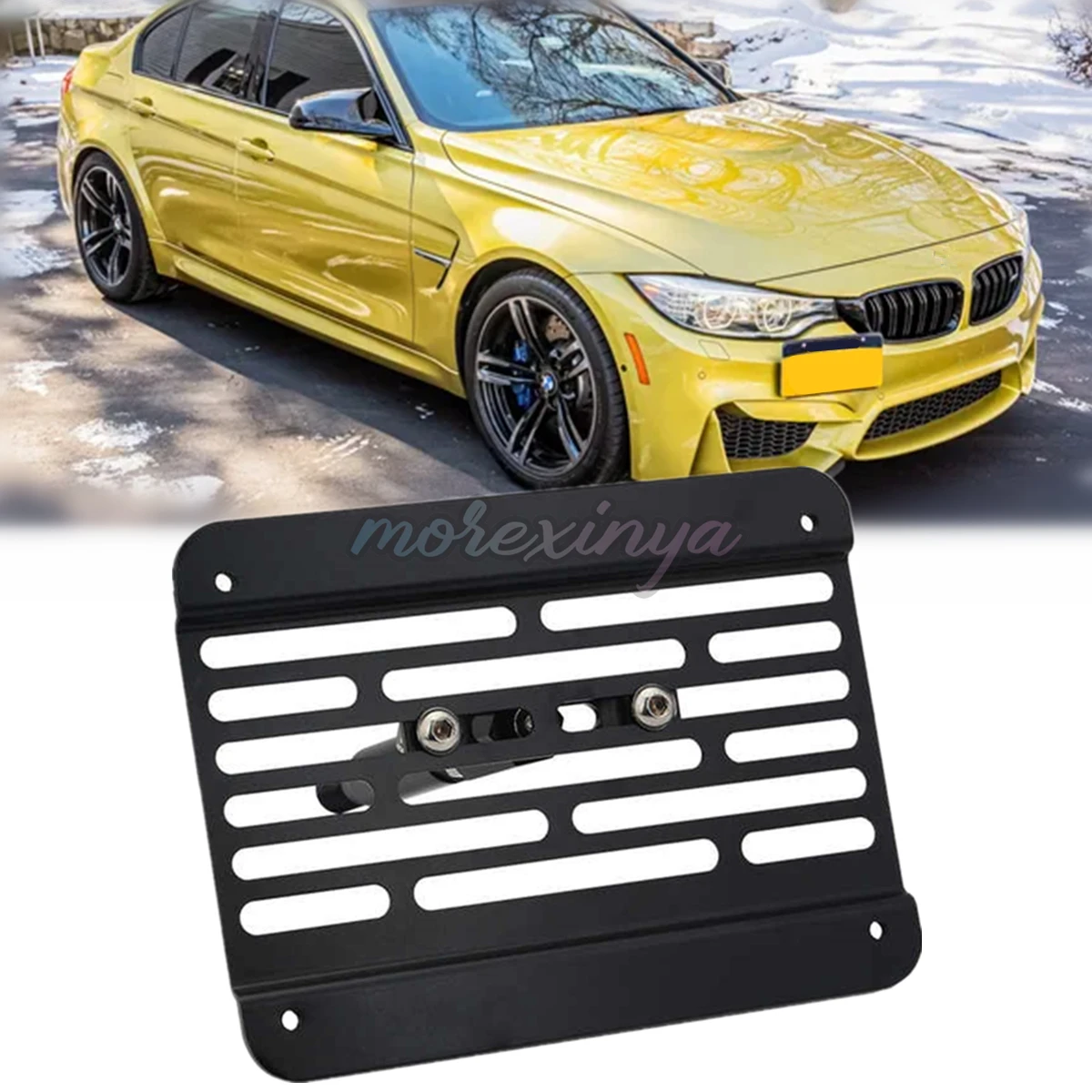 

JDM Drill-Free Front Tow Hook License Plate Mount Bracket for BMW 2 3 4 5 Series X3 X4 Z4 F22 F30 F31 F32 F33 F36 F10 F11 G30