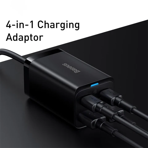 Baseus 100W GaN Зарядное устройство 4 в 1 для ноутбуков и смартфонов — фото устройства