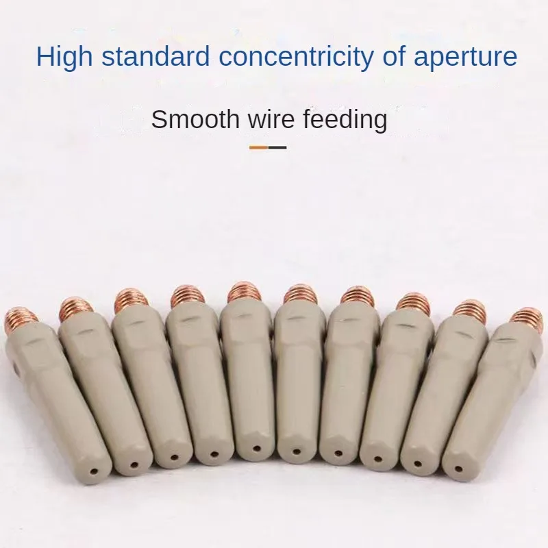 

【10PCS Copper MIG Contact Tip】 0.8/1.0/1.2/1.4mm ERGO Tips for Welding Gun - Durable Conductive Nozzle Welding Accessories