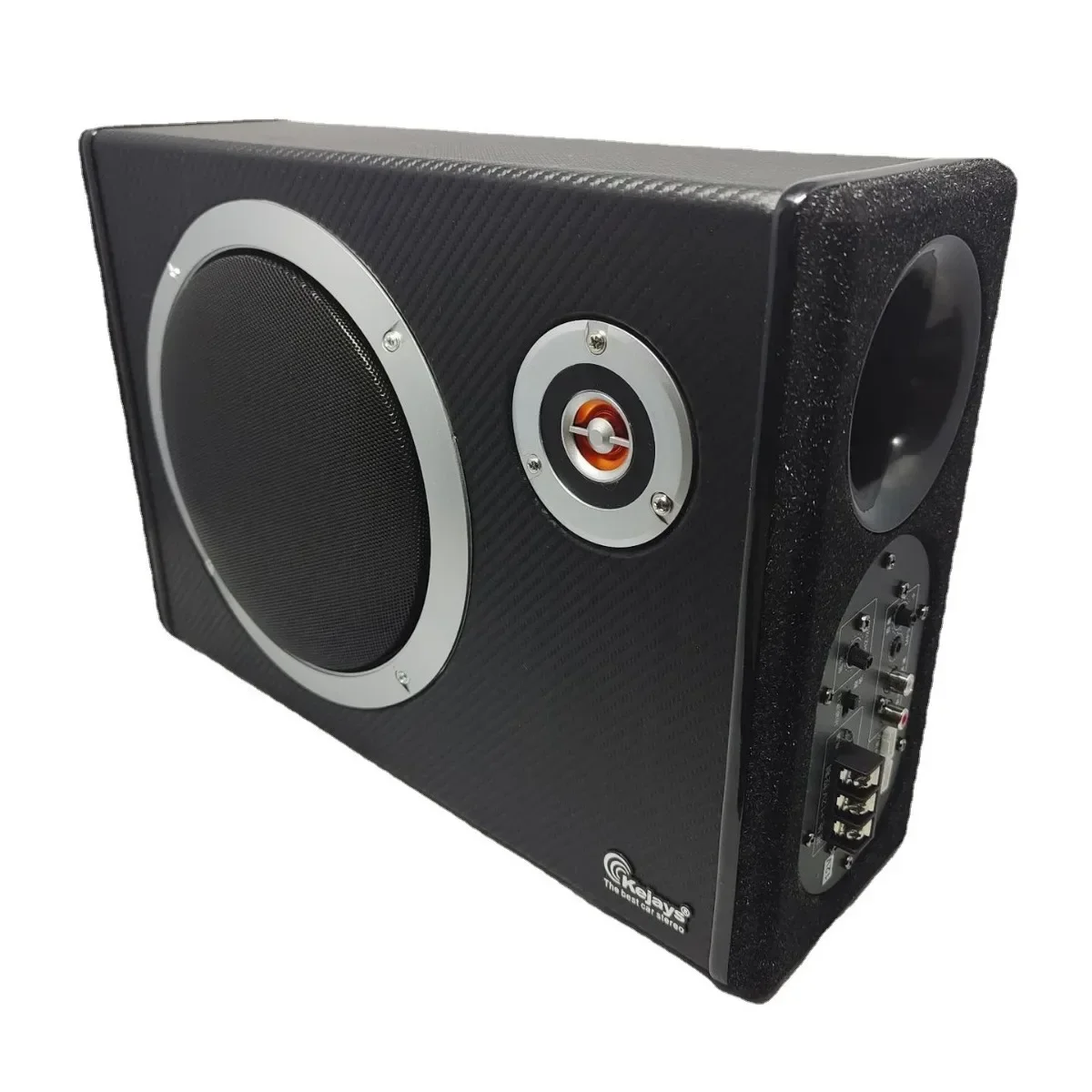 Durable 8-inch Ultra-thin Car Mounted Subwoofer with Bluetooth Square Cabinet 12V/24V High-power Dual Tube Car Subwoofer view 2