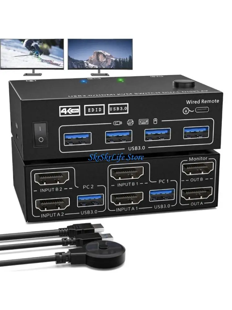 

E65E USB High Definition Port KVM Switcher 202AS Super Connectivities & Performances