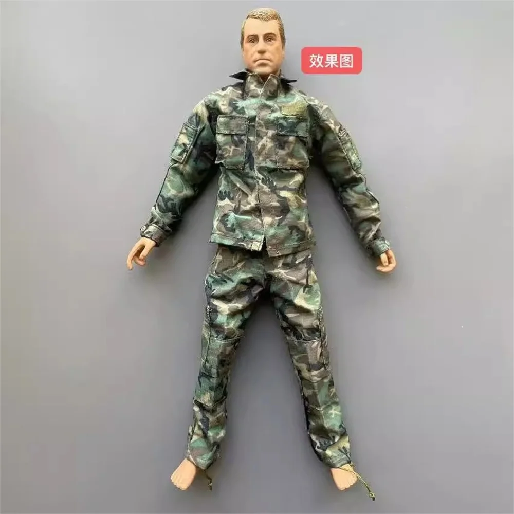 

In Stock 1/6th US. Soldier Doll Jungle Camo Uniform Tops Coat Pant with Waist Belt Accessories For 12" DAM COO Action Figure DIY