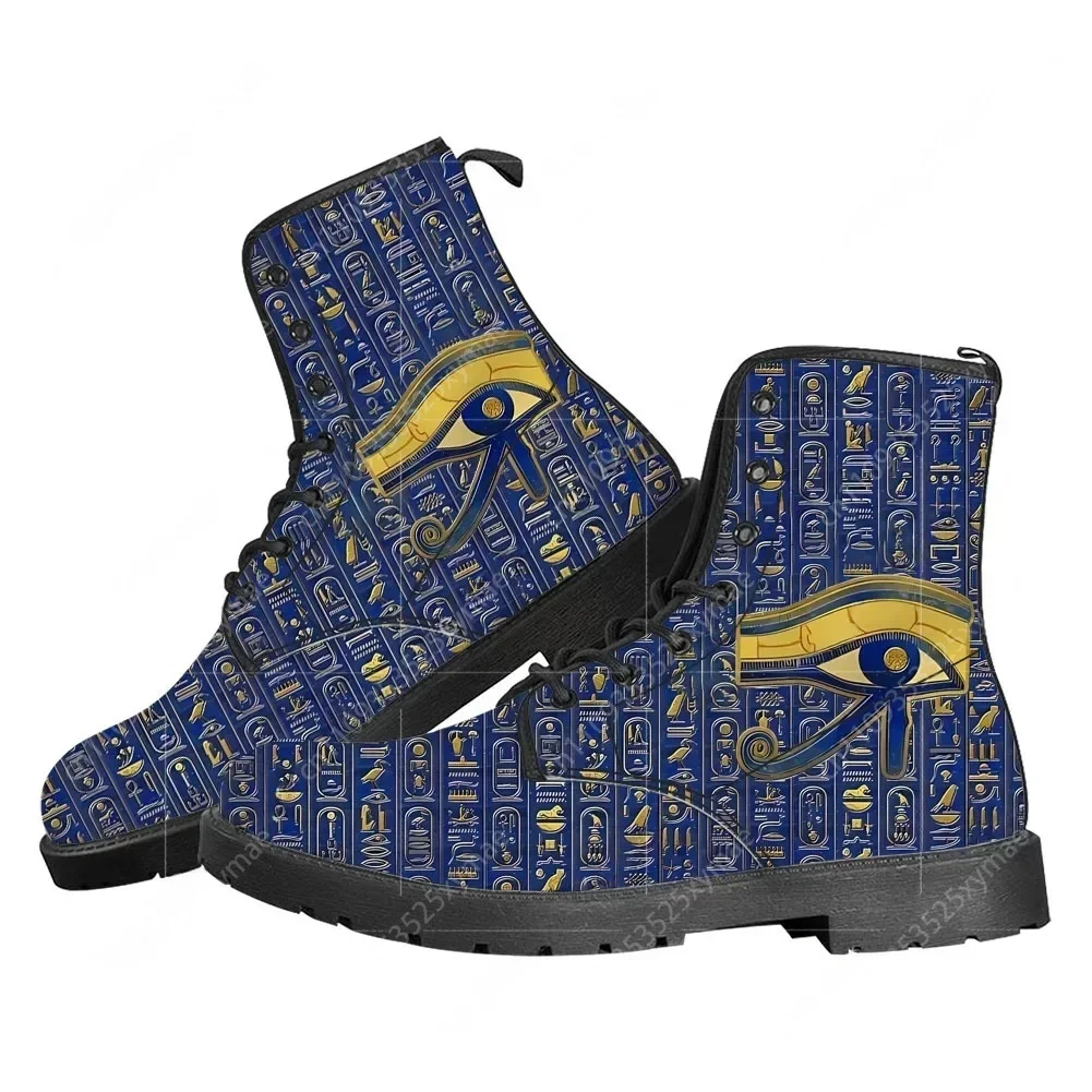 Horus Egyptian God Eye of Egypt Casual Boots Mens Womens Teenager Shoes Fashion 3D Boot Outdoor High Quality Customize Made Shoe