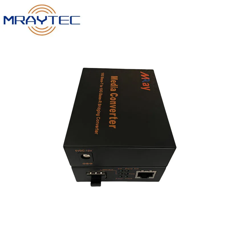 10G Media Converter Unmanaged 100M/1G/2.5G/10GBase-T Fiber Transceiver, SFP to RJ45 Converter, Support 10GBase-SR/LR Transceiver