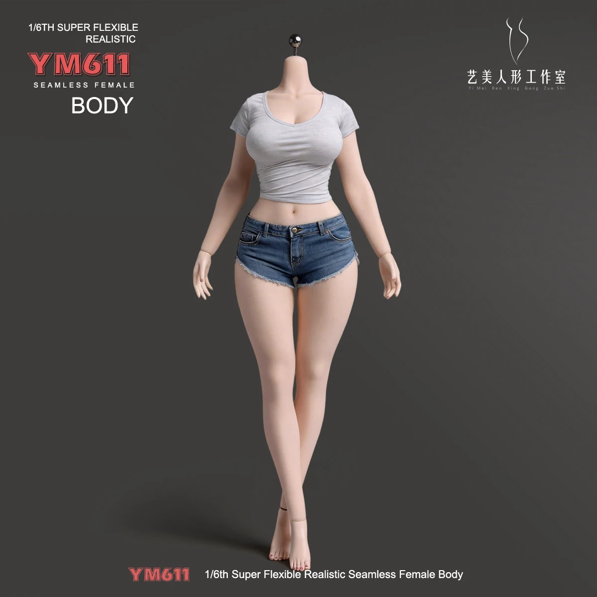

1/6 Scale Female Makeup Plump Seamless Flexible Large Breasts Thick Legs Body Model 12" Female Soldier Action Figure Toys
