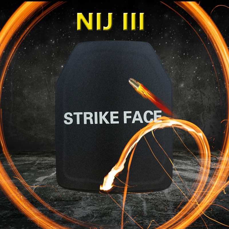 Light Tactical NIJ III Bulletproof Plate UHMWPE Bulletproof Board Backpack Armor Panel For Body Armor 25CMX30CMX15MM