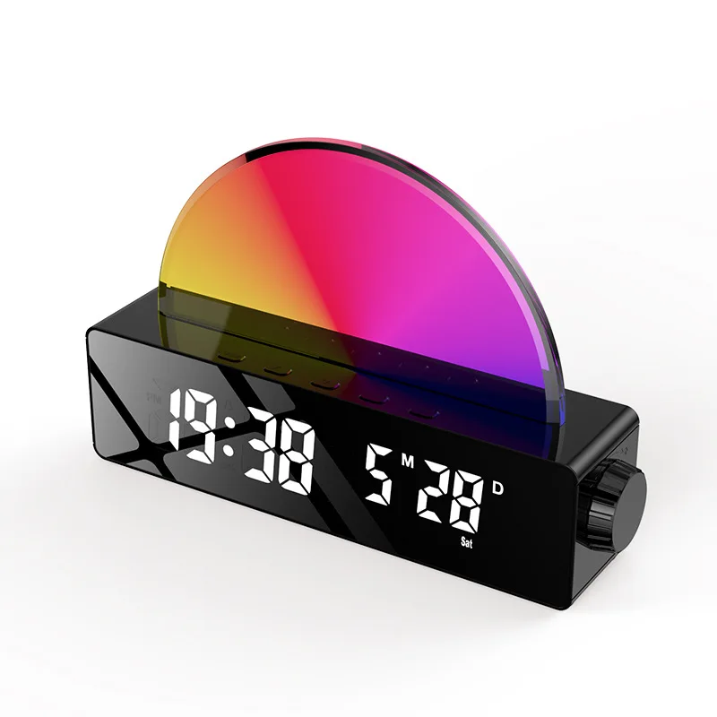 

LED Mirror Alarm Clock Digital Table Clock Snooze Display Time Night Light Desktop Clocks Home Living Room Decor for Kids Gift