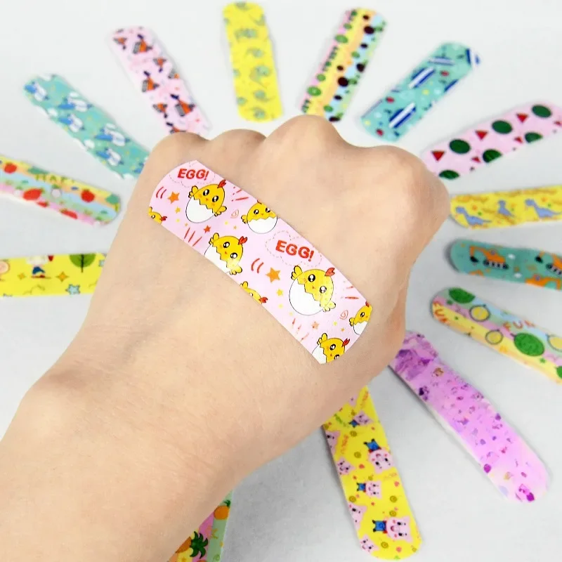 120szt Cute Cartoon Animal Bandage Waterproof Breathable Cute Kids Minor Wound Hemostatic Bandage Home Daily First Aid Supplies