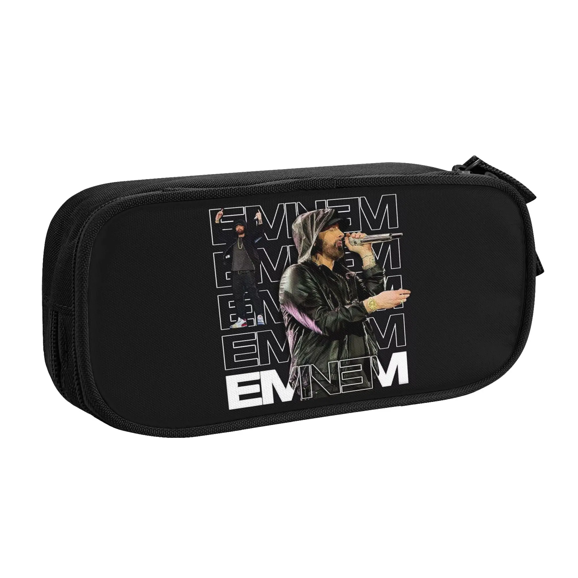 Eminems Hip Hop Rapper  School Pencil Cases Boy Girl Large Capacity American Pop Music  Pencil Pouch Students Stationery