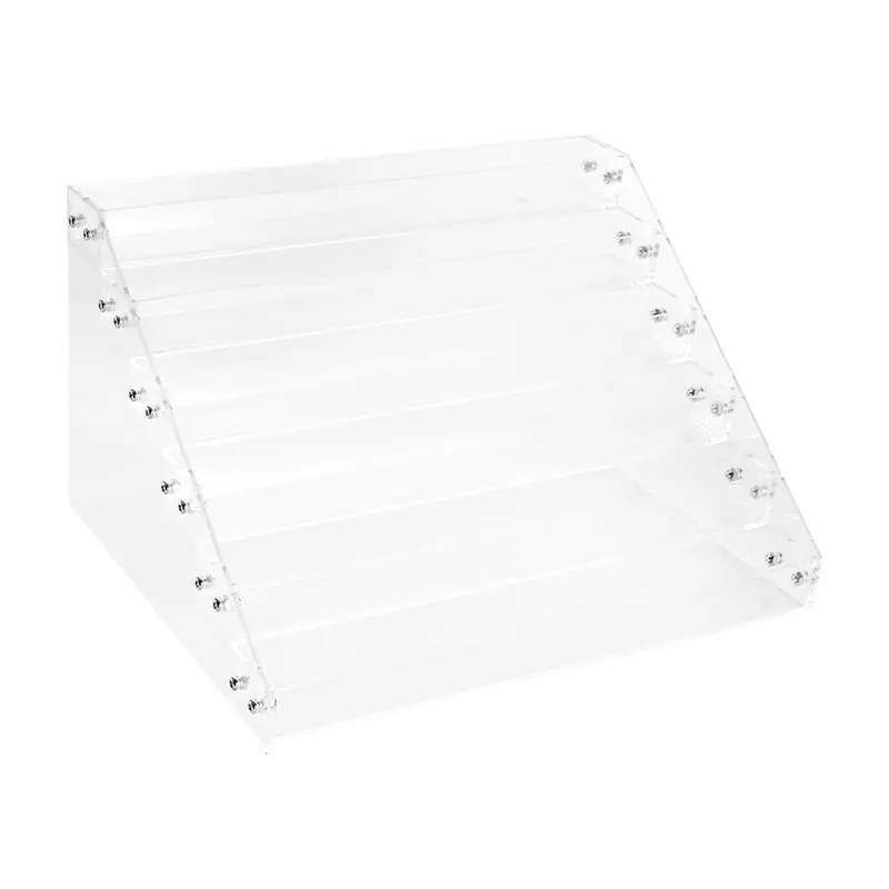 ABIT Multi-Level Acrylic Display Rack, Lipstick Box, Nails Salon Cosmetics Storage Ladder Display Rack