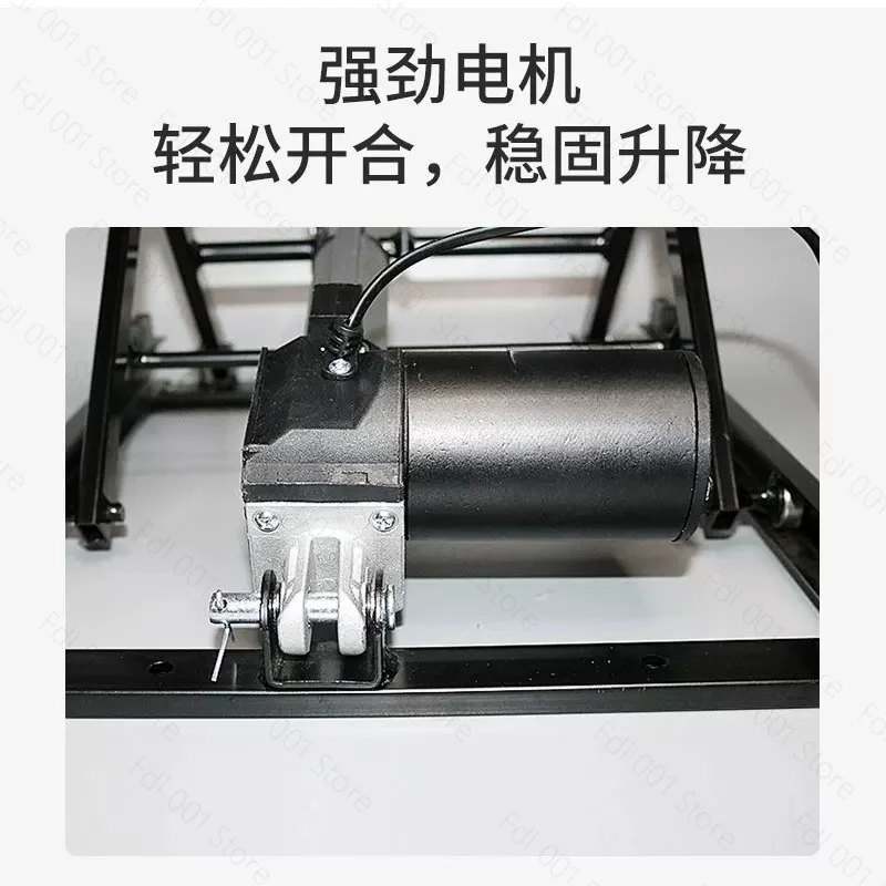 multifunctional electric wired remote control coffee table dining table   lifting hardware folding iron frame