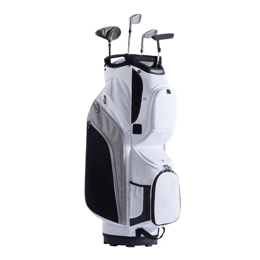 

Golf Cart Bag with 14 Way Organizer Divider Top, 36' 13 Pockets Premium Nylon Cart Bag, Durable Golf Bags with Handles Dust Cov