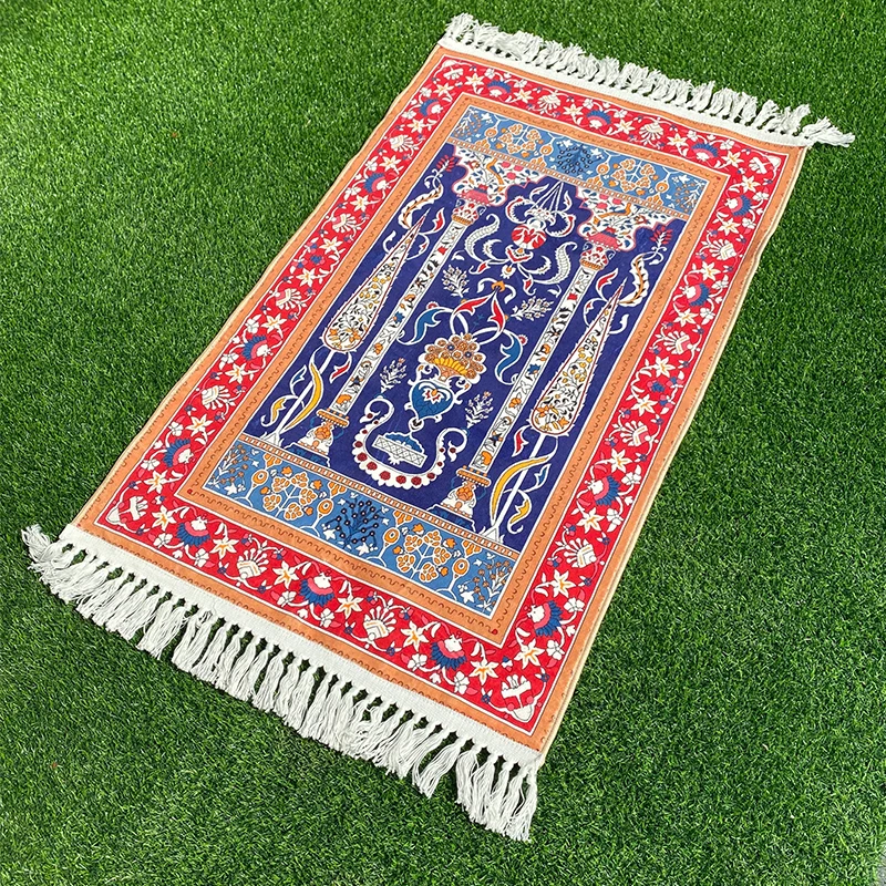 

80*120cm 36*75cm Muslim Prayer Mat Worship Kneel Islamic Prayer Rug Matching parent and child