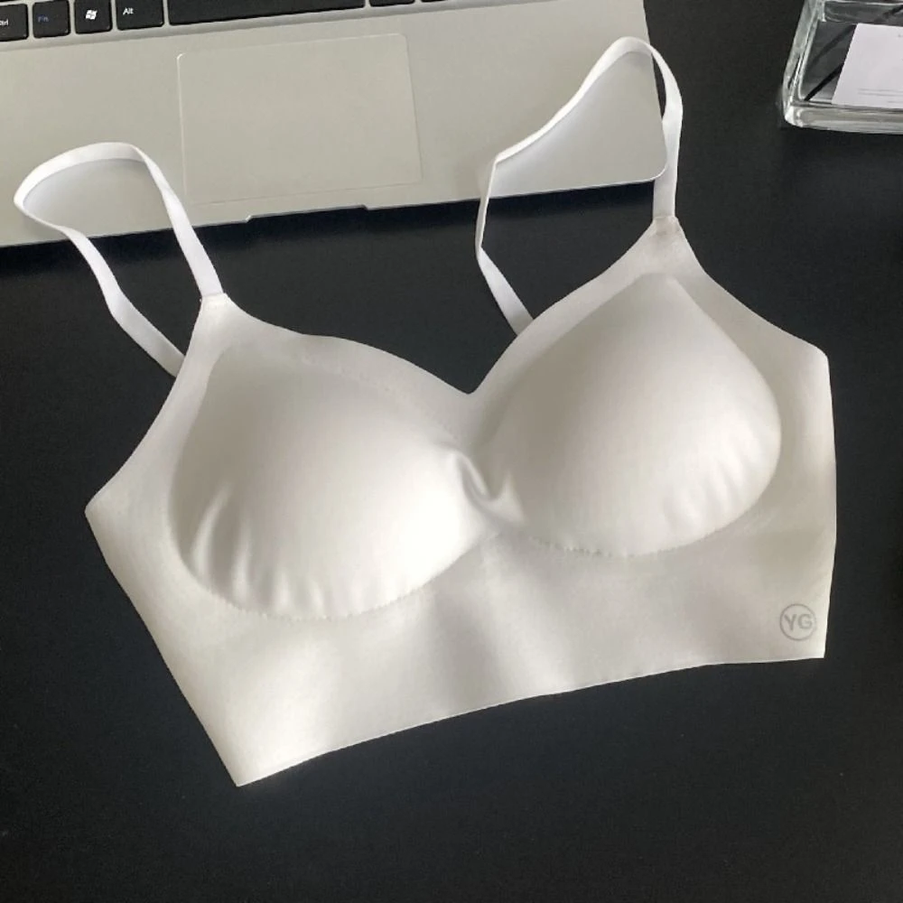 

Simple 3/4 Cup Backless Bras for Women U Shape Shockproof Seamless Bras Underwear Intimates Wireless Deep V Bra Gifts