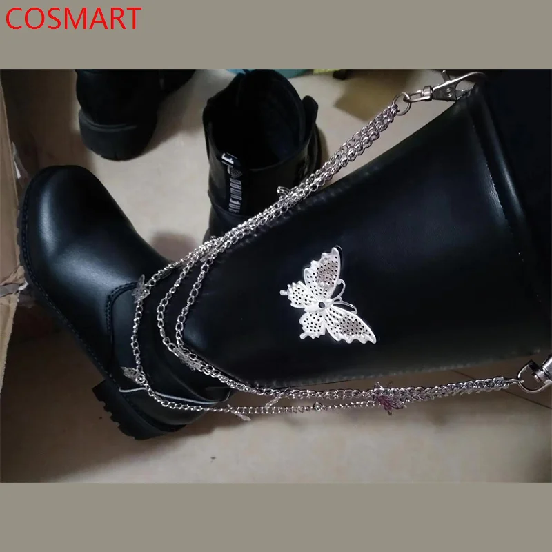 COSMART Heaven Official's Blessing Hua Cheng Tian Guan Ci Fu Huacheng Leather Boots Cosplay Shoes For Men 35-40 Any Size