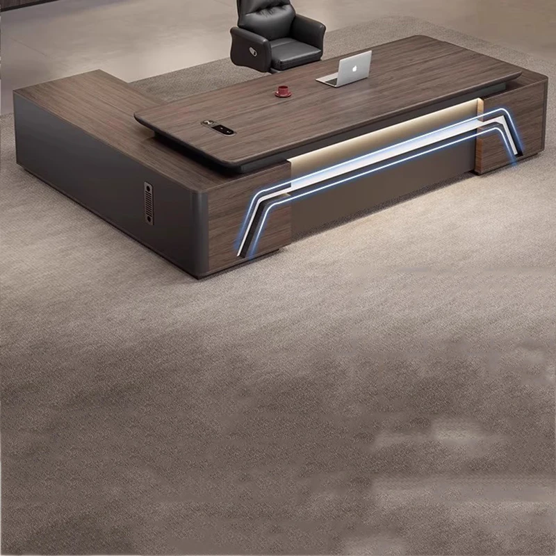 Sterke opbergruimte Executive bureau Designer Esthetische moderne lades Bureaus Goedkoop hout Luxe Escrivaninha kantoormeubilair