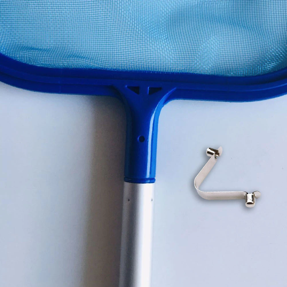 

5pcs Stainless Steel Double Pin Spring Clips V-Shaped Pool Cleaning Net Buckles Compatible Tools Garden Supplies