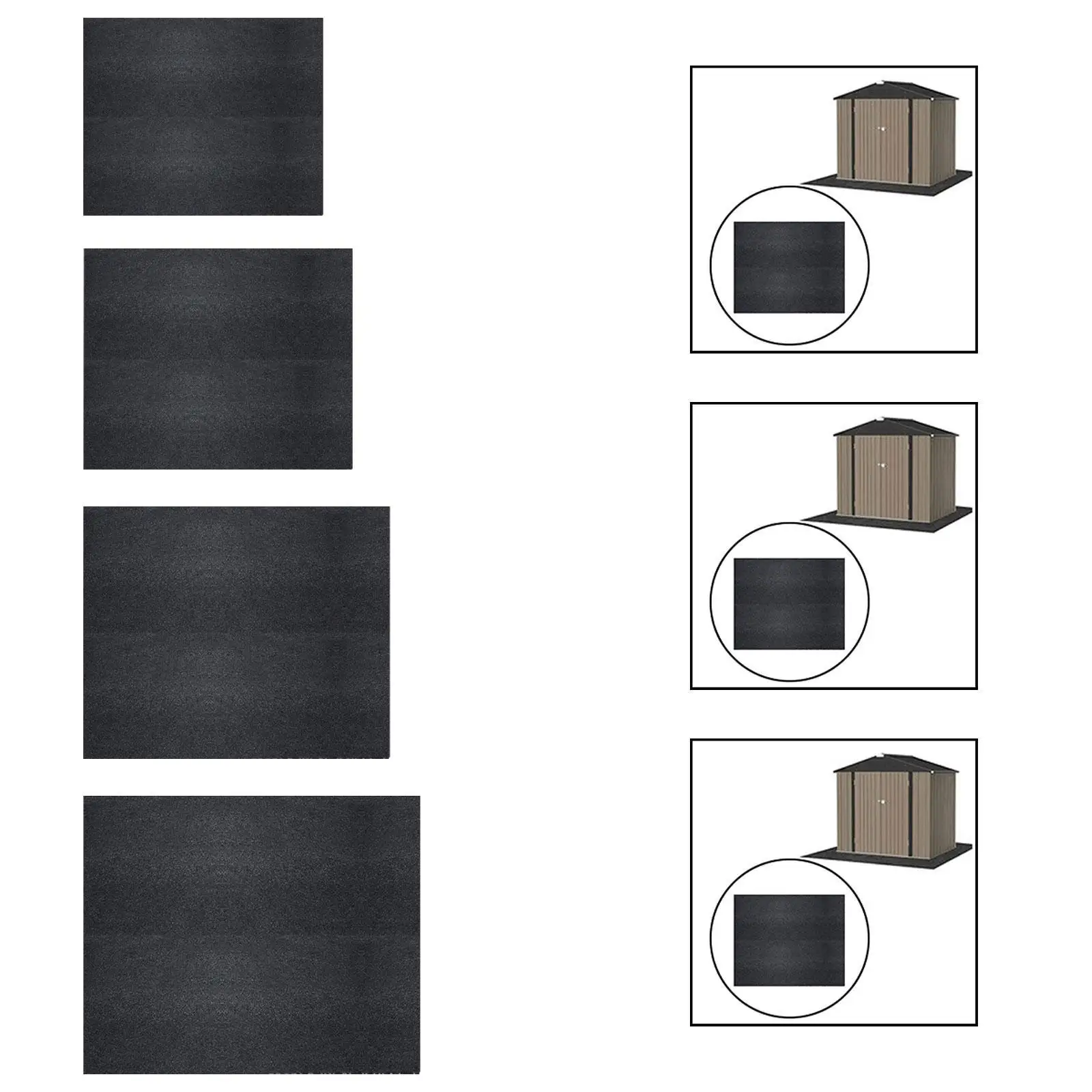 

Outdoor Storage Shed Floor Mat Covering Soft Lightweight Anti Slip Furniture Pad Flooring Pad for Balcony Garden Entryway