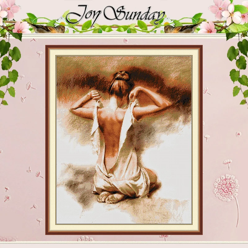 

The Back View Patterns Counted Cross Stitch Set DIY 11CT 14CT 16CT HD Stamped DMC Cross-stitch Kit Embroidery Needlework Crafts