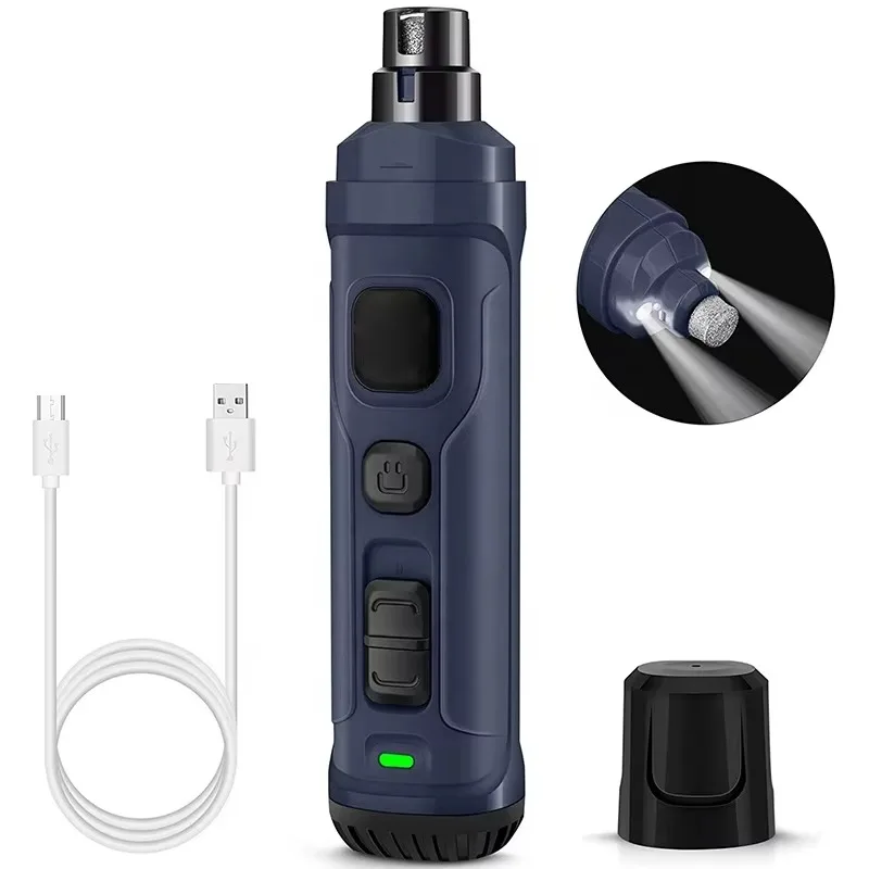 

Dog Nail Grinder with 2 LED Light Super Powerful 2-Speed Electric Pet Nail Trimmer for Medium Large Dogs