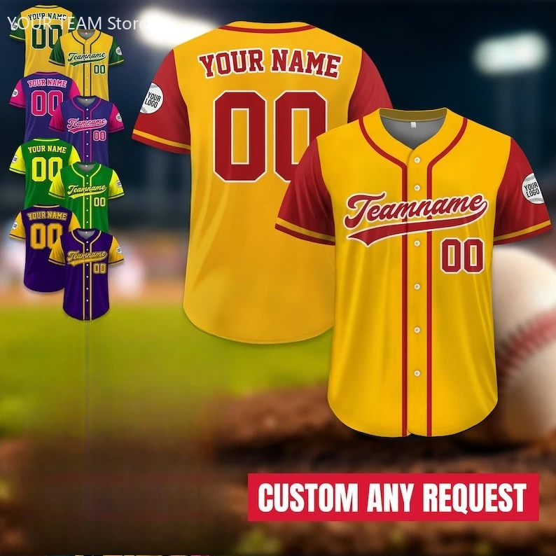 Personalized Baseball Jersey Custom stitched Team Name Number Baseball Jersey Sports Uniform For Baseball Fans Lovers Hiphop