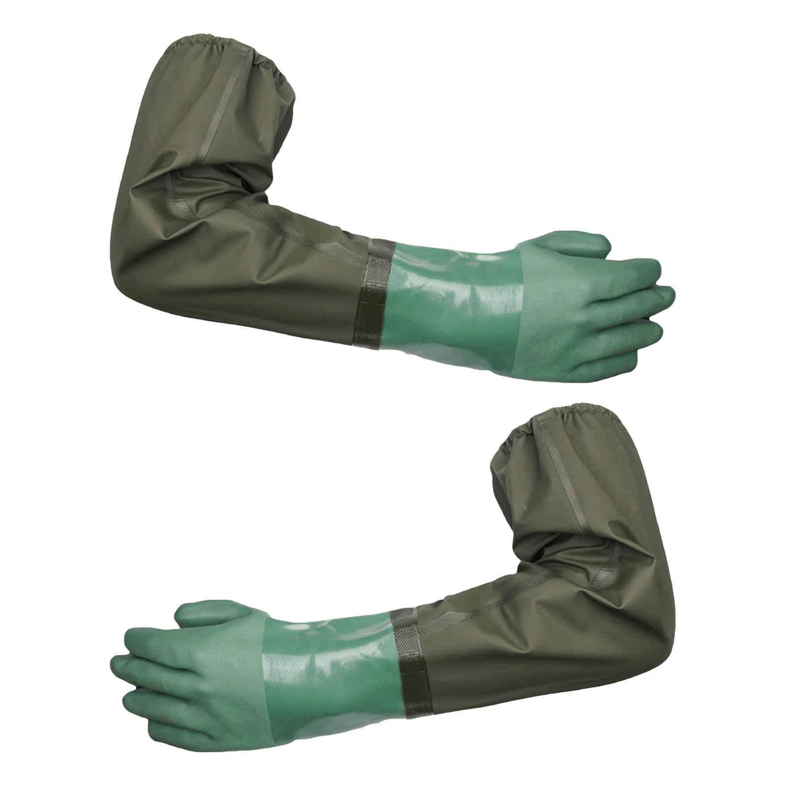Aquarium PVC Work Gloves Acid & Oil Elbow Length Gloves 28 Inch Reusable for Pond Cleaning/Machinery Industry