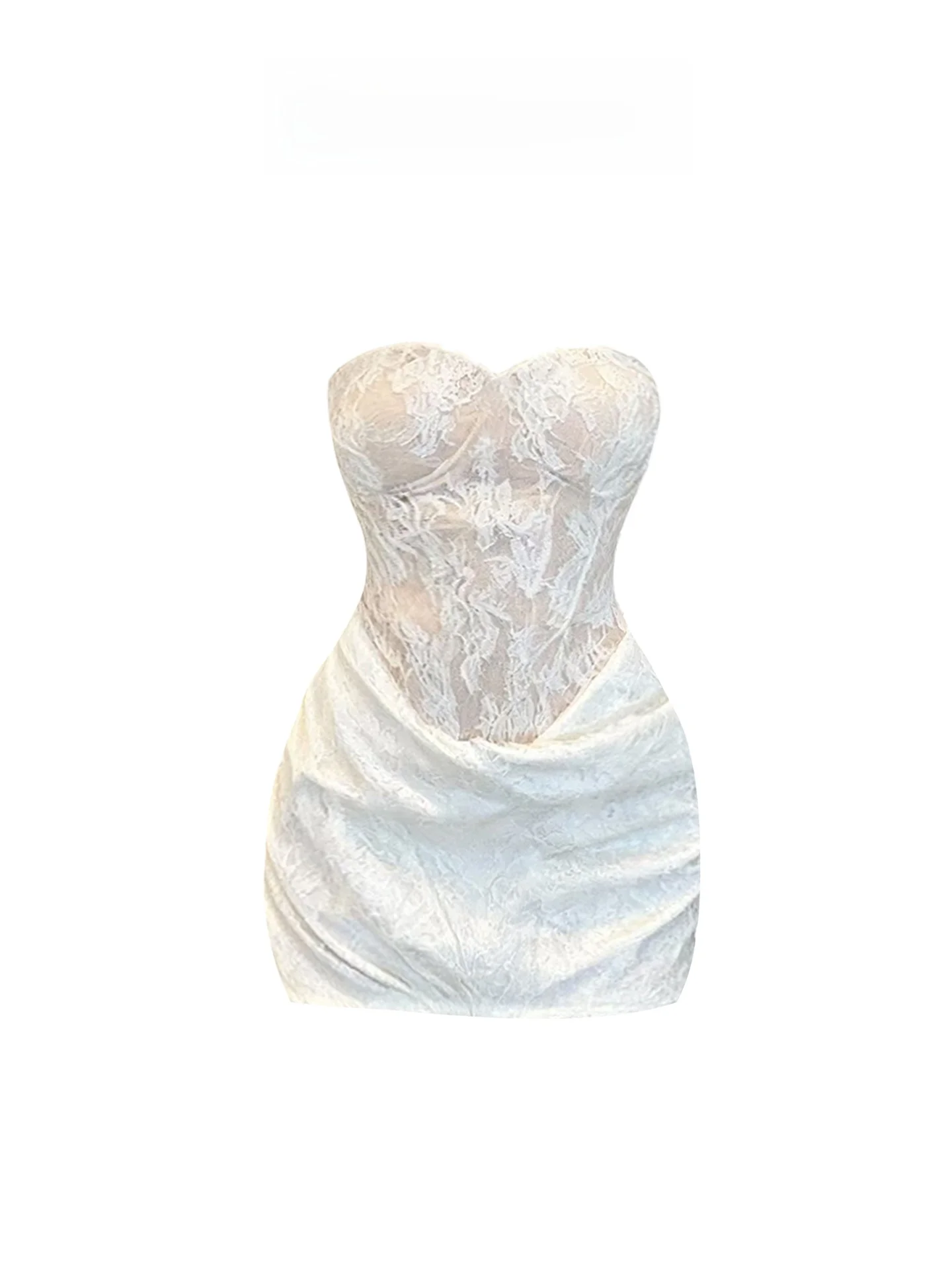 

HEZA Lace Bustier ort Dr Women's Slim Fit Sexy French Sle Autumn Winter Faion plus Size Ladies' Dr with Sling