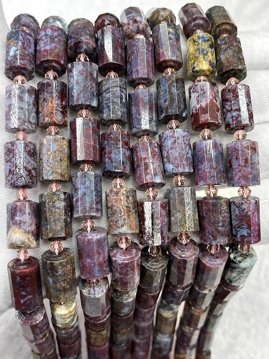 10x15mm Natural Pietersite Cylinder-shaped Loose  Beads