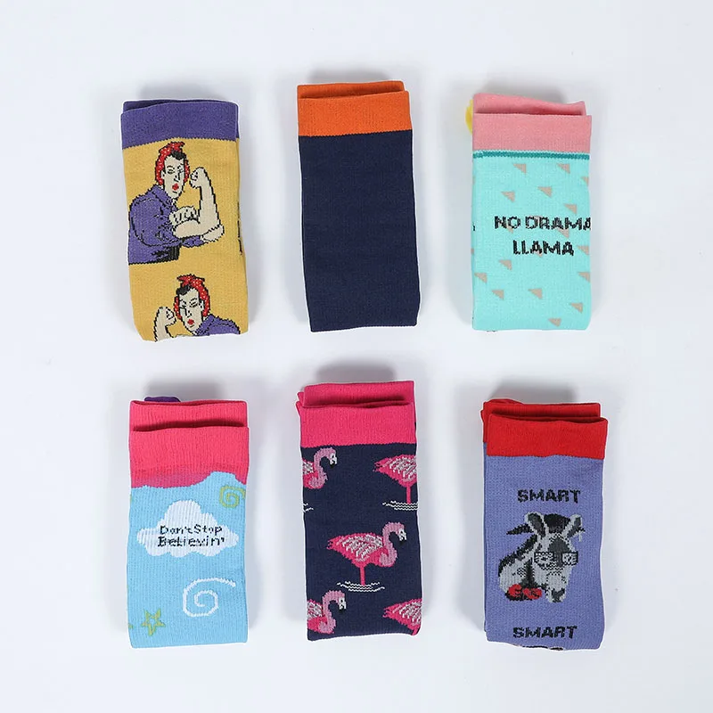 Funny Compression Socks Men Women Running Travel Stockings Cartoon Pattern Rainbow Horse Compression Socks