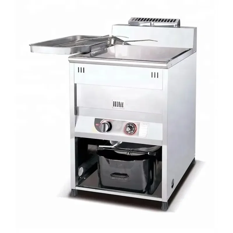 

Commercial restaurant 40L stainless steel 1 tank liquefied petroleum gas deep fryer