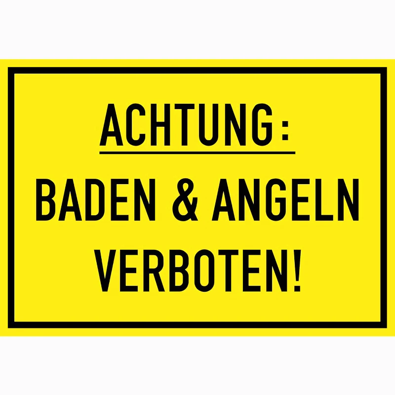 ملصق لاصق لتزيين السيارة Dagedachtung Baden & Angeln Verboten مناسب لنوافذ السيارة 13 سم PVC KK