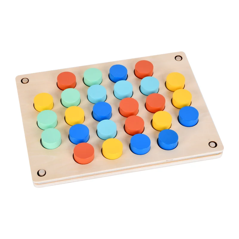 Montessori Wooden Color Shape Matching Cognition Learning Game Board Early Stimulate Children Brain Logic Thinking Develop Toys