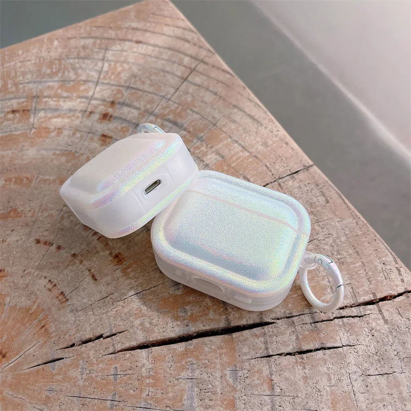 ins simple magic color Case With hook For Apple airpods4 protective case, For AirPods 3 2 AirPods Pro2 Apple Bluetooth ear case