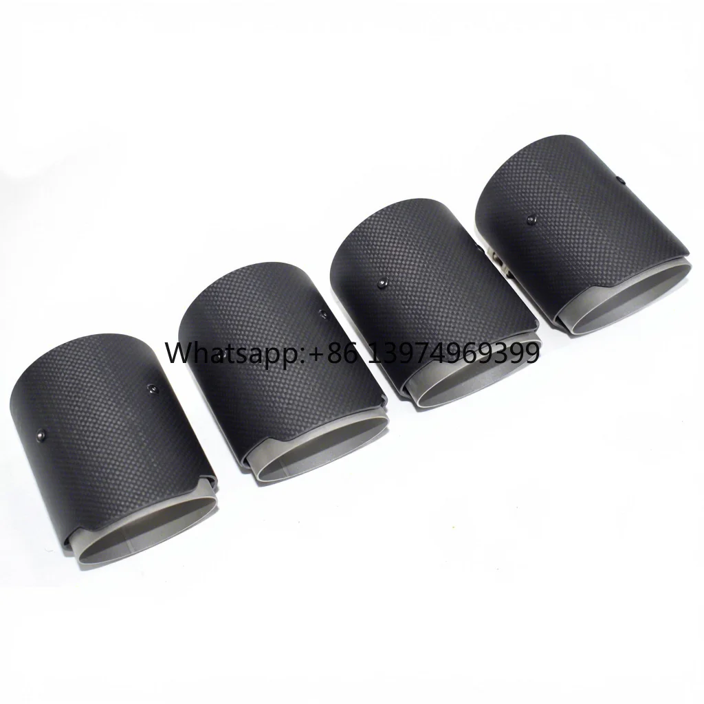 For DEX Exhaust Tips for M2 F87 M3 F80 M4 F82 F83 Tailpipe Upgrade Kit 4 PCS Carbon Fiber Exhaust Pipes Muffler Nozzle
