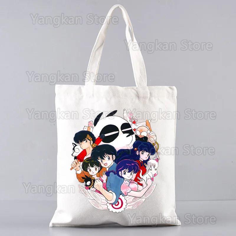 رانما 12 شامبو روميكو تاكاهاشي حقيبة تسوق بقالة للمتسوقين حقيبة الجوت حقيبة تسوق للتسوق قابلة لإعادة الاستخدام بولسا كومبرا ساكولاس