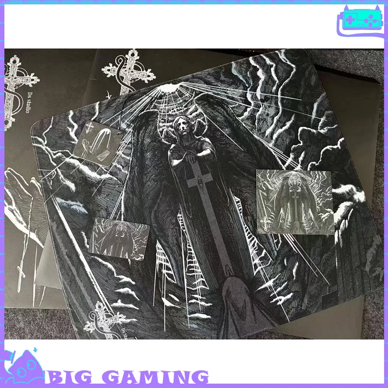 Ds Studio For Cthulhu Series"Descend"Gaming Mouse Pad 420490mm Inoue Slimflex Base Rubber Non-Slip Desk Mat For Gamer Desk Pad