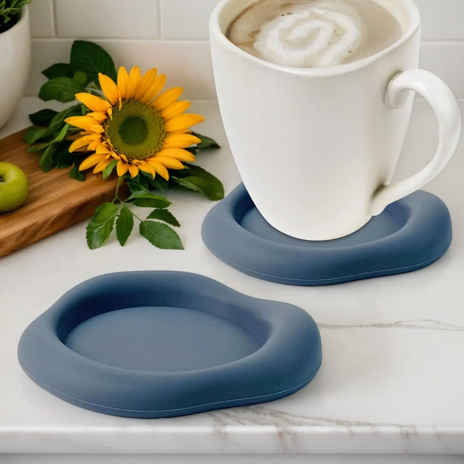 

Нескользящая силиконовая подставка для облаков, защита столешницы, декоративный коврик для чашки для напитков, термостойкие утолщенные теплоизолированные подушечки для кружки