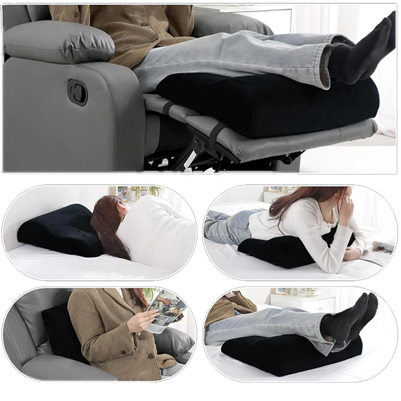 Wave Shape Recliner Footrest Extender High Density Foam Leg Support Pillow Recliner Leg Cushion