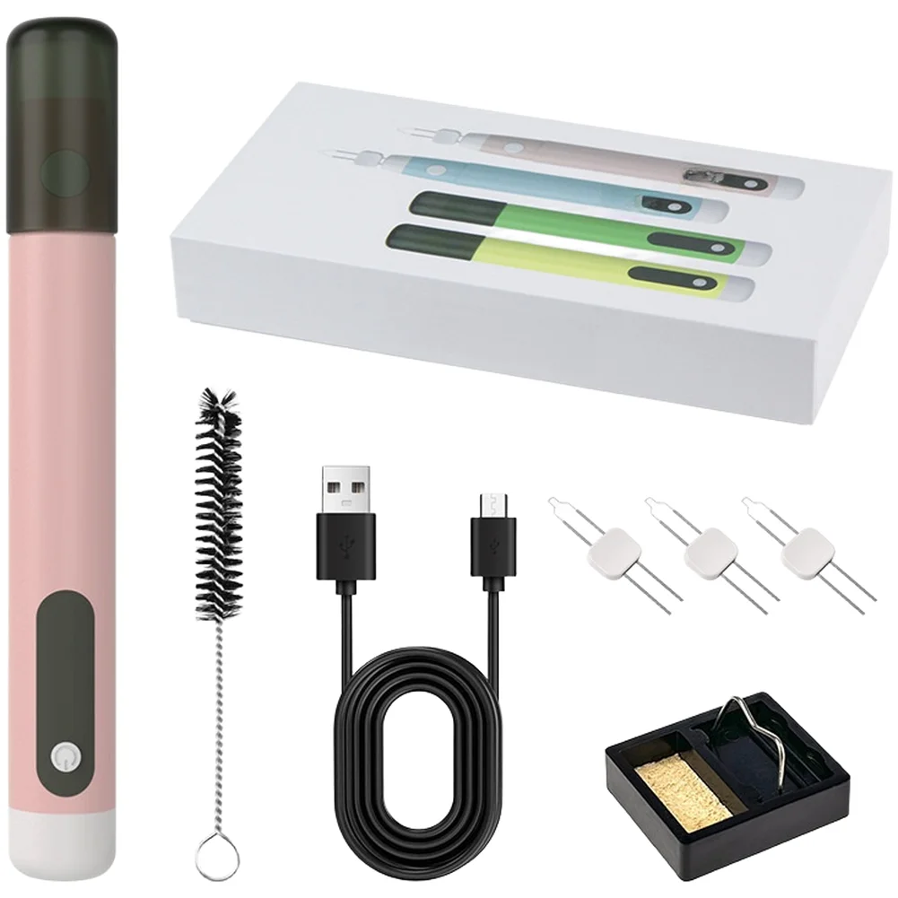 USB Rechargeable Thread Burner Kit Digital Hot Cutting Pen With 3 Tips For DIY Beading Sewing Fabric Craft Tool