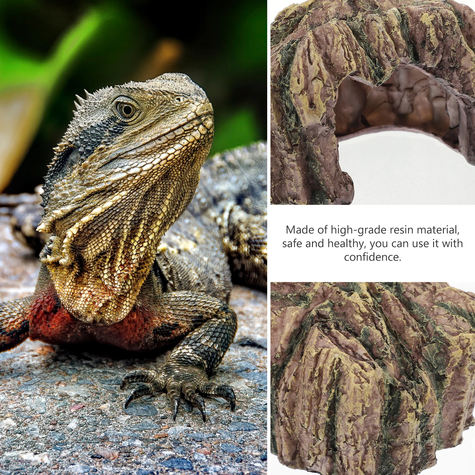 

Turtle Resin Cave Spider Shelter Terrarium Accessory Lifelike Landscape Setting Hermit Hideout Resin Reptile Turtle Cave