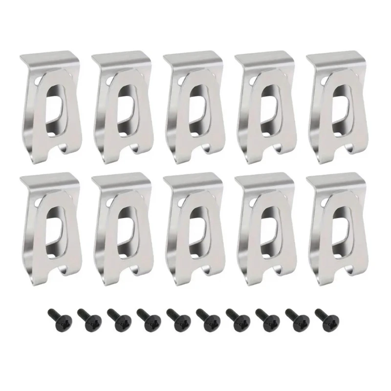 

10Pcs Heavy Duty Belt Clip Hook Power Tool Secure Attachment for DHP480 DHP482 HP457 HP347 TD127 TD126 Accessories