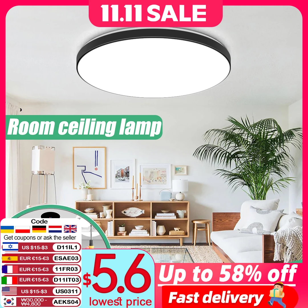 

Led Panel Lights Ceiling Lamp 30W Modern led Kitchen Light for bedroom Bathroom Home Ultra thin Ceiling lamp balcony Wall light