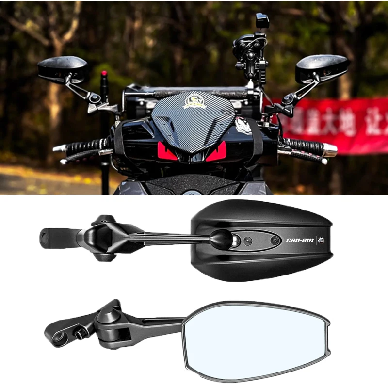 Motorcycle Side Mirrors M8 M10 Bolt Handlebar Mount Adjustment For Can Am Spyder Series BRP CAN-AM Bombardier Can-Am Canam