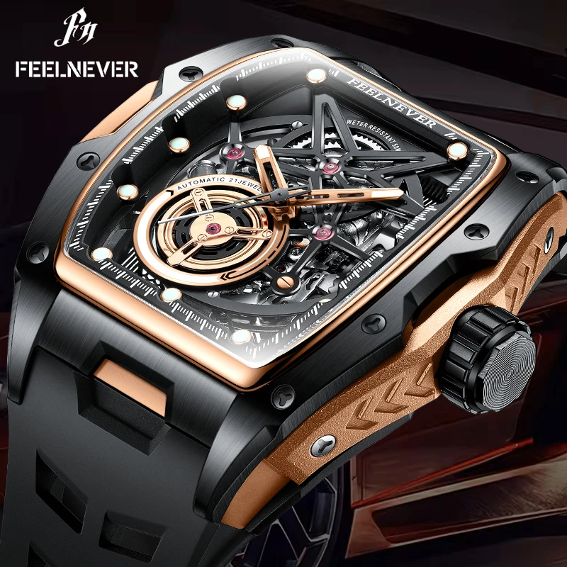 2025 Nuovi Uomini Orologio FEELNEVER Top Brand di Lusso Orologio Da Polso Meccanico da Uomo di Moda Sport Impermeabile Orologi Automatici per Gli Uomini