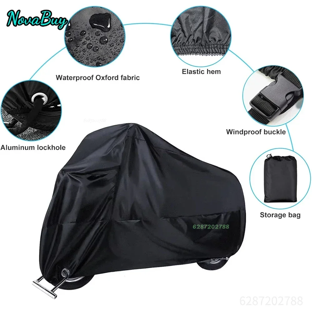 

210T чехол для мотоцикла, водонепроницаемый, для улицы, для дома, скутера, износостойкий тканевый чехол для мотоцикла, всесезонный, пылезащитный, с защитой от ультрафиолета