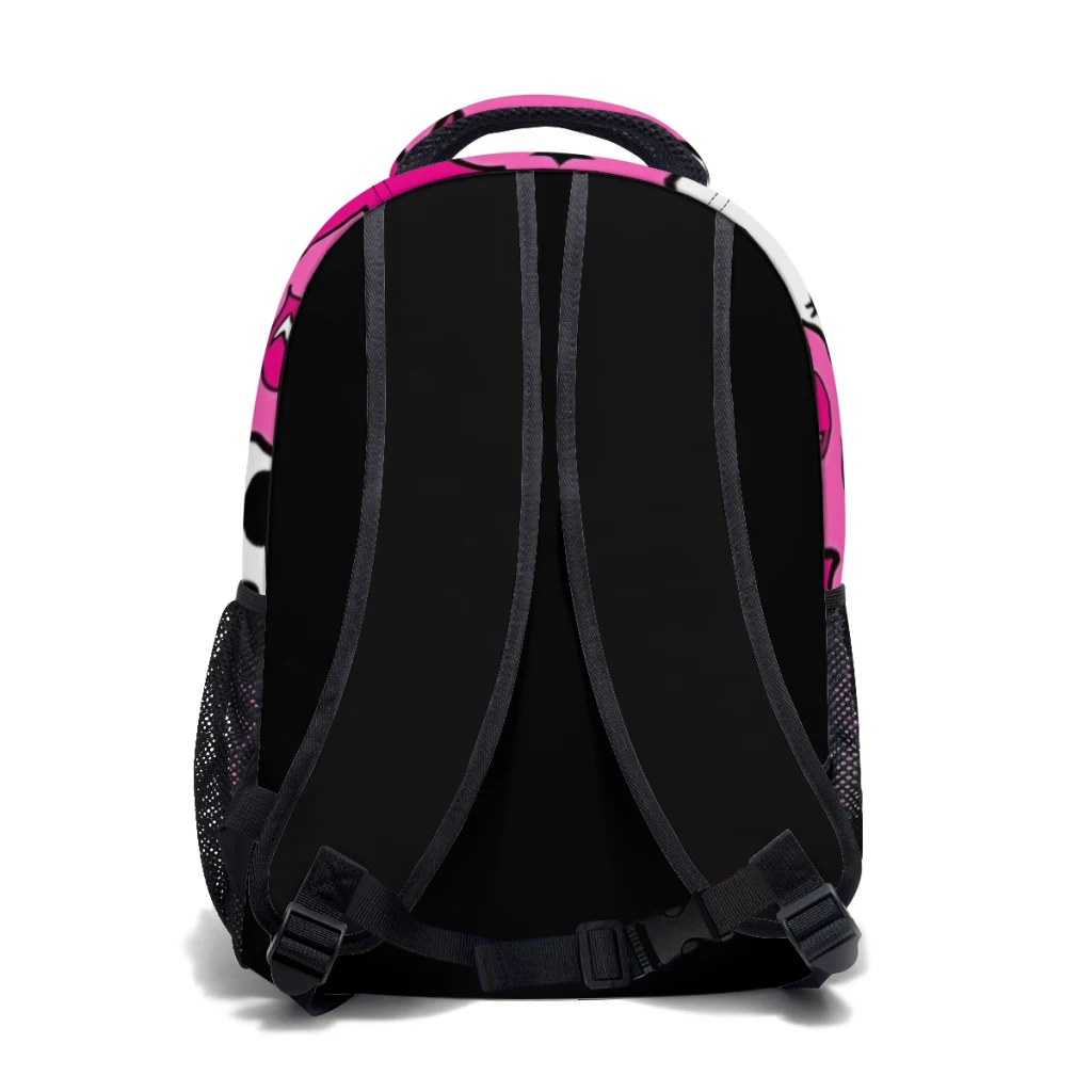 Mochila universitaria impermeable de alta capacidad para niños y mujeres, patrón Rosa bonito, moda femenina, nuevo, Monster High, 17 pulgadas ﻿