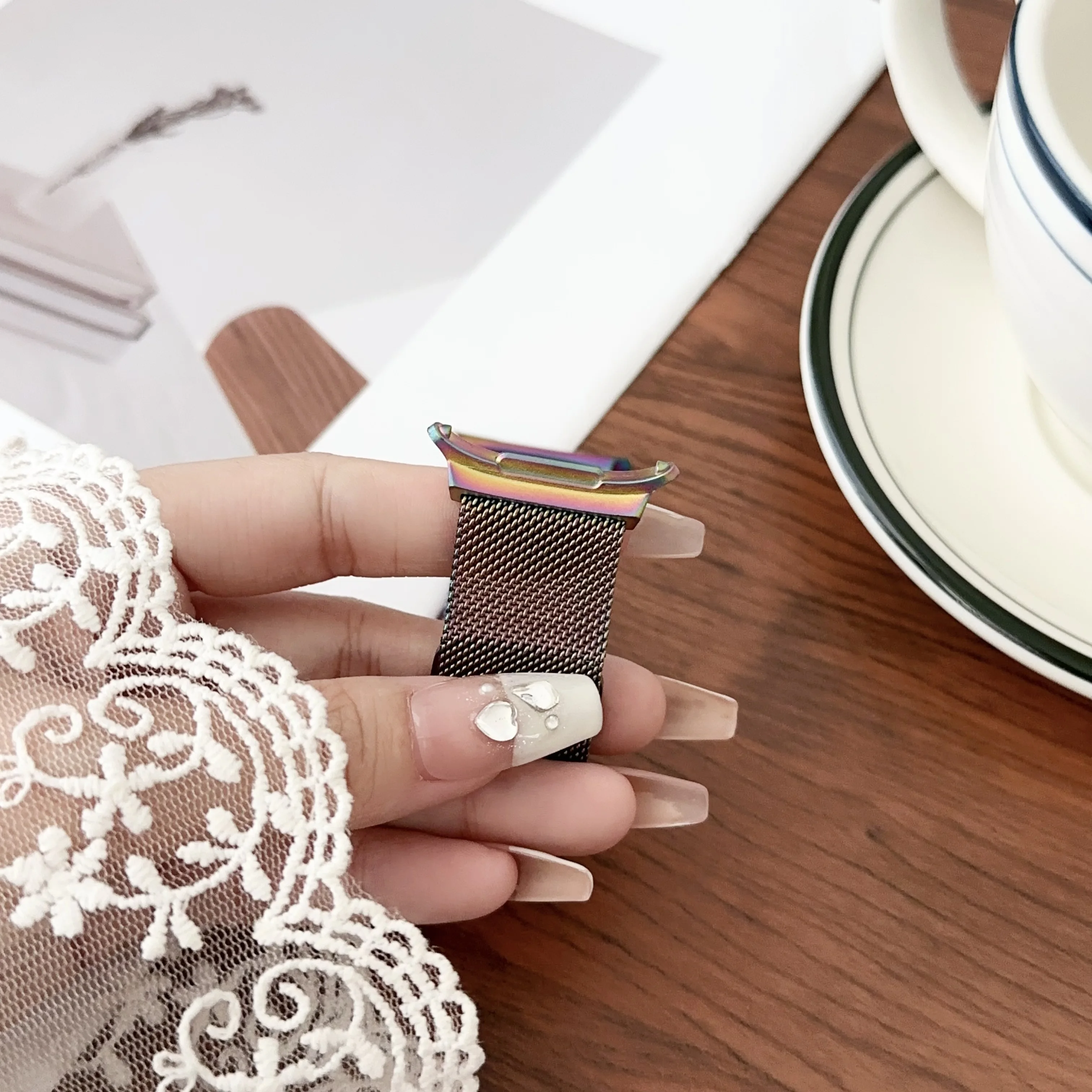 Миланский Браслет из нержавеющей стали для смарт-часов Samsung Galaxy Watch 7 ultra 47 мм